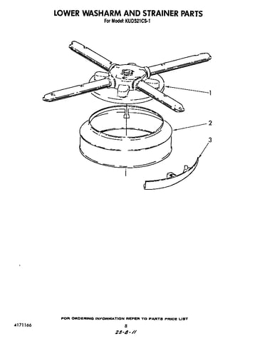Lower washarm and strainer