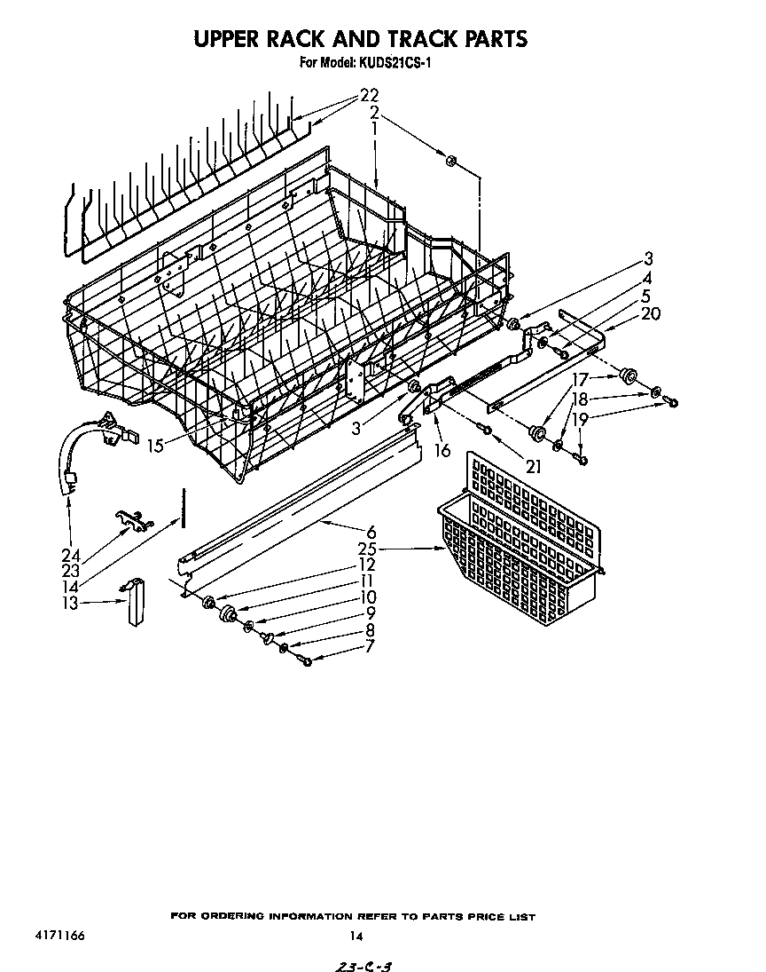 Upper rack and track