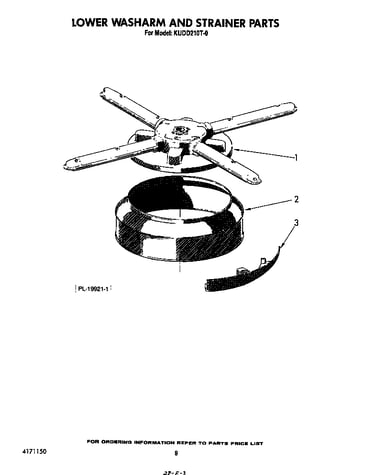 Lower washarm and strainer