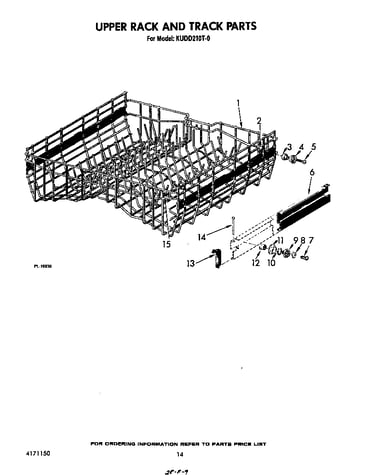 Upper rack and track