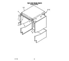 KitchenAid KPDC610S1 top and panel diagram