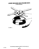 Lower washarm and strainer