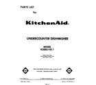 KitchenAid KUDB210S1 front cover diagram