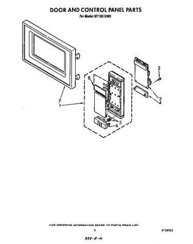 Door and control panel