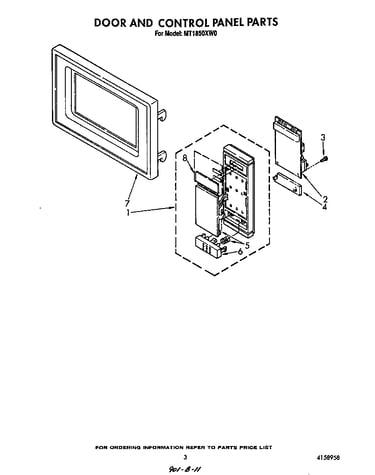 Door and control panel