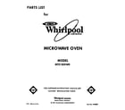 Whirlpool MT2150XW0 front cover diagram