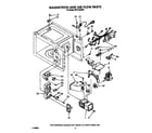 Whirlpool MT2150XW0 magnetron and airflow diagram