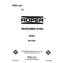 Roper MFE14XW0 front cover diagram