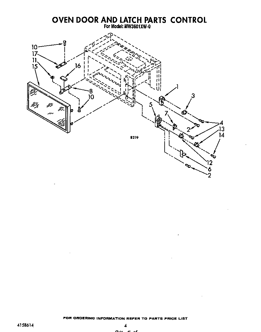Oven door and latch