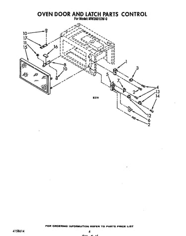 Oven door and latch