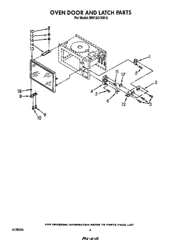 Oven door and latch
