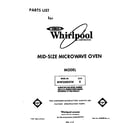Whirlpool MW3500XW0 front cover diagram