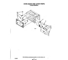 Whirlpool MW3500XW0 oven door and latch diagram