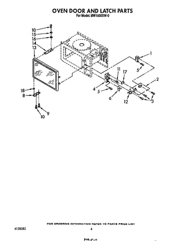 Oven door and latch