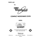 Whirlpool MW1200XW0 front cover diagram