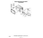Whirlpool MW1200XW0 oven door and latch diagram