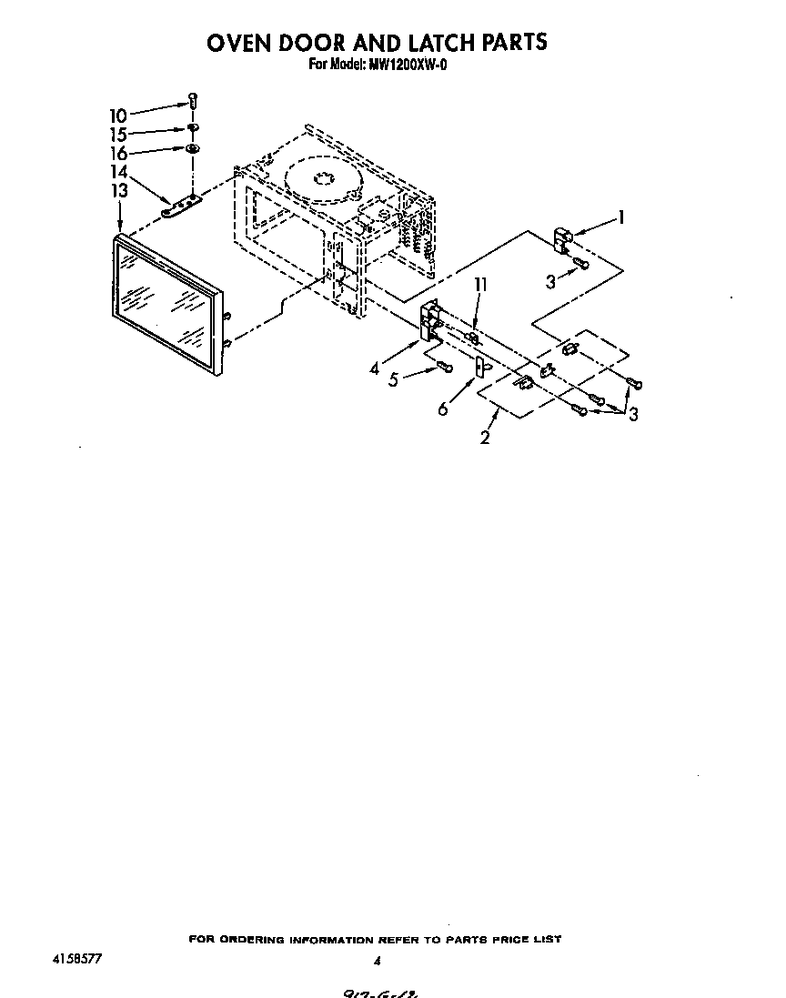 Oven door and latch