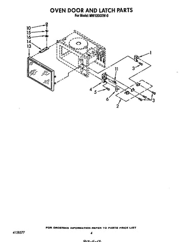 Oven door and latch