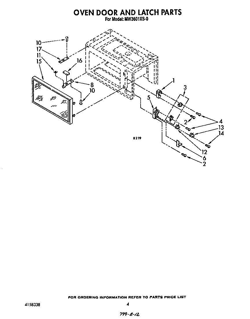 OVEN DOOR AND LATCH