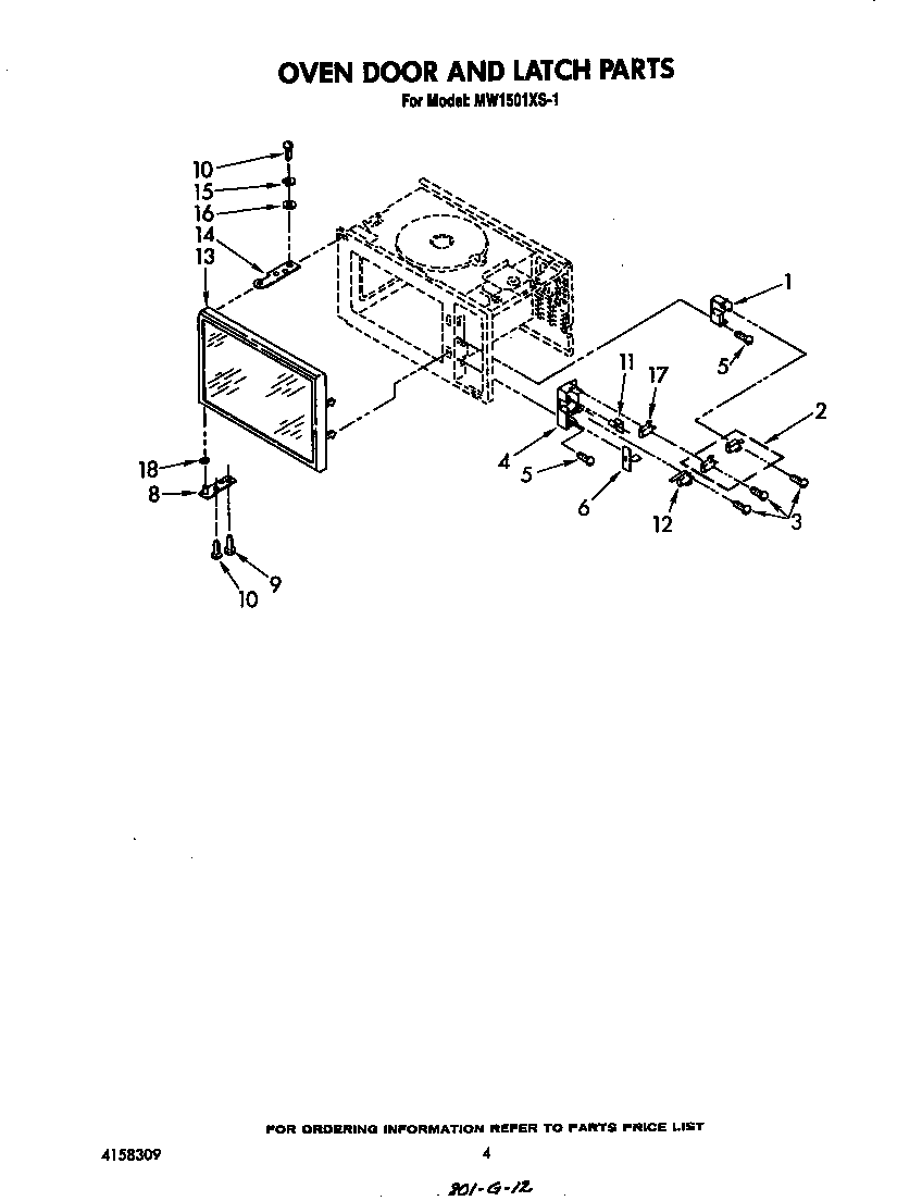 Oven door and latch