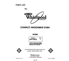Whirlpool MW1000XS1 front cover diagram