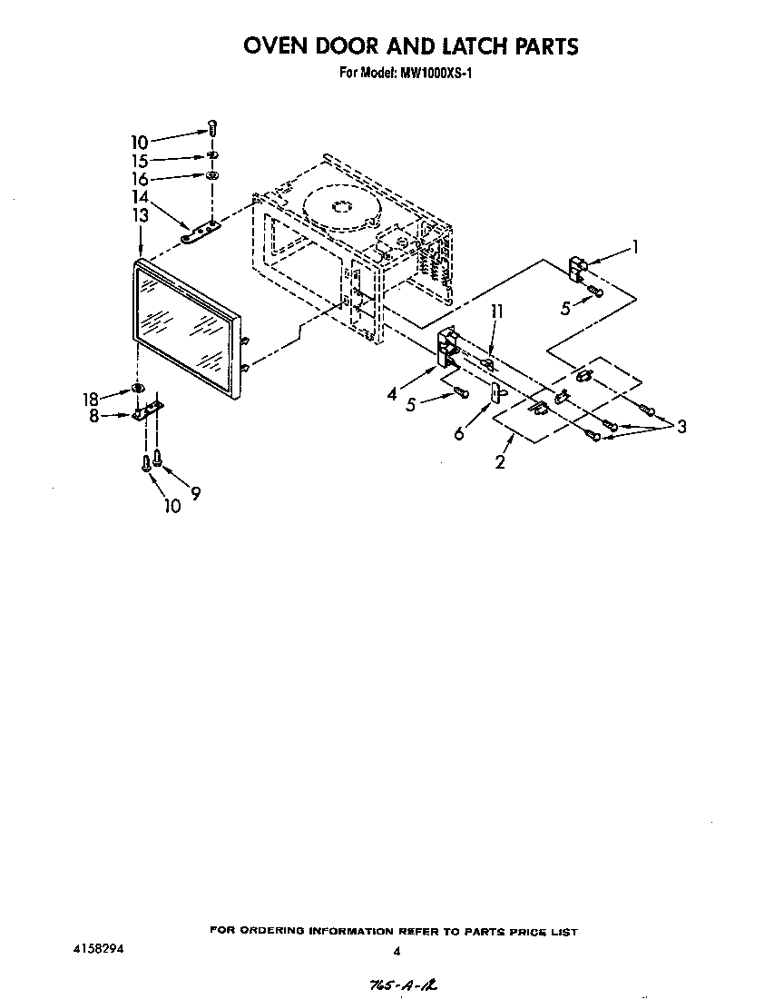Oven door and latch