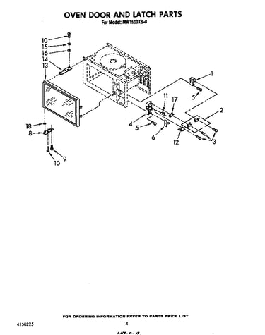Oven door and latch