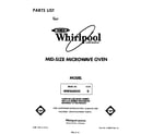 Whirlpool MW3600XS0 front cover diagram