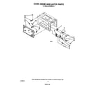 Whirlpool MW3600XS0 oven door and latch diagram
