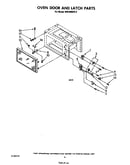 Oven door and latch