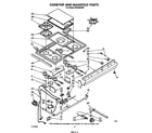 Whirlpool SF5340ERW0 cooktop and manifold diagram