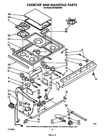 Cooktop and manifold