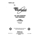 Whirlpool SC8430SRW0 cover page-text only diagram