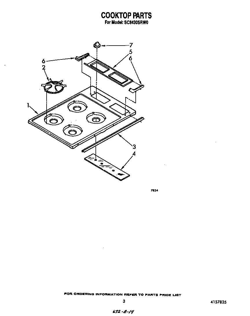 Cooktop parts