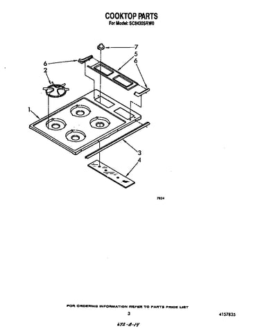 Cooktop parts
