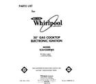 Whirlpool SC8430ERW0 cover page-text only diagram