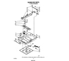Whirlpool SC8430ERW0 burner box parts diagram