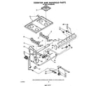 Whirlpool SF332BERW0 cooktop and manifold diagram
