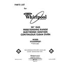 Whirlpool SF3300ERW0 front cover diagram