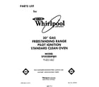 Whirlpool SF302BSRW0 front cover diagram