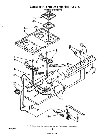 Cooktop and manifold