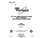 Whirlpool SF3300SRW0 front cover diagram