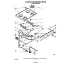 Whirlpool SF3007SRW0 cooktop and manifold diagram