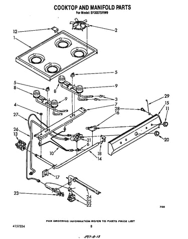 Cooktop and manifold