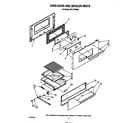 Whirlpool SF3117SRW0 oven door and broiler diagram