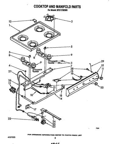 Cooktop and manifold