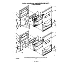 Whirlpool SB130PERW0 oven door and broiler door diagram