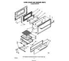 Whirlpool SF331PSRW0 oven door and broiler diagram