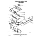 Whirlpool SF331PSRW0 cooktop and manifold diagram