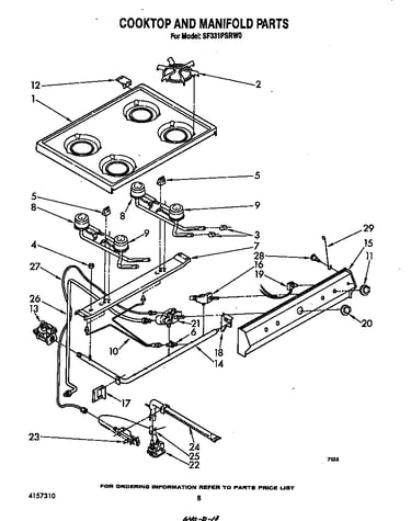 Cooktop and manifold